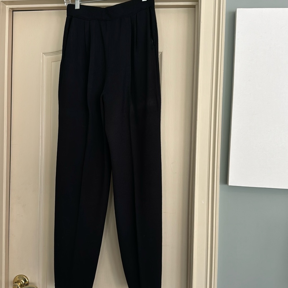 Vintage black St John knit slacks, excellent condition. Pleated.